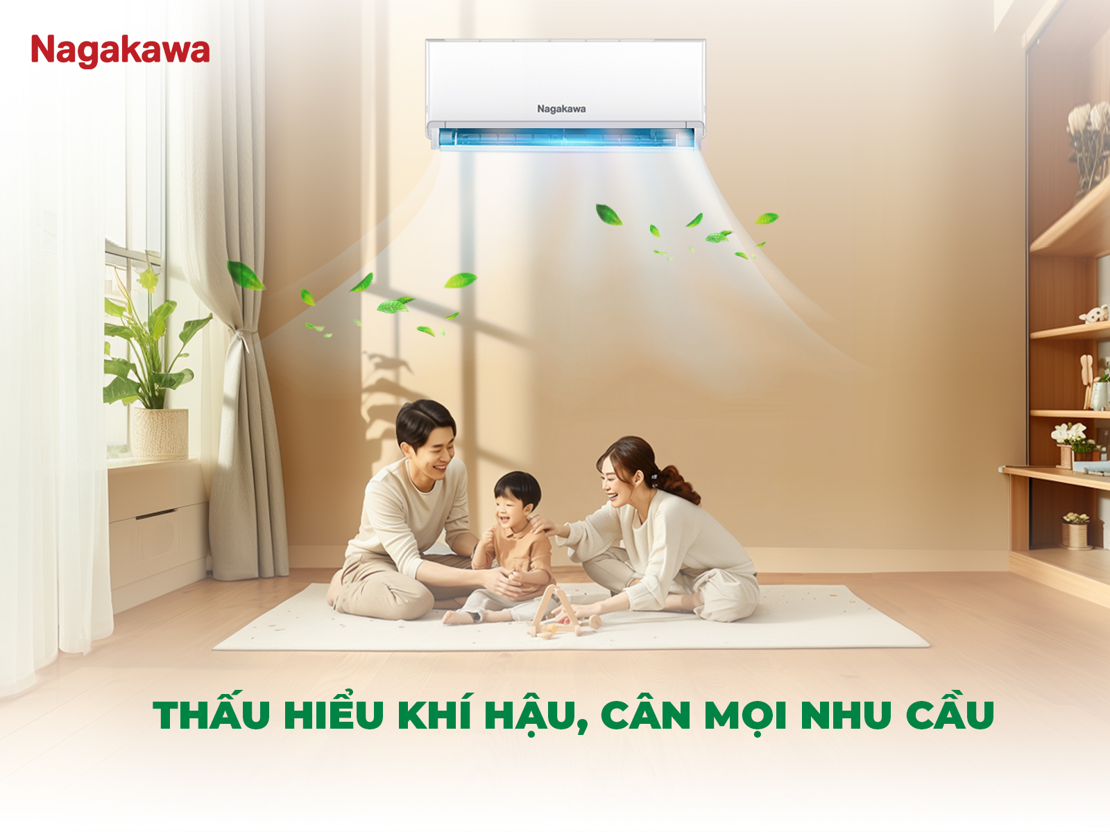 Máy lạnh - Nagakawa Inverter 1.0 HP NIS-C9R2U51 - Xuất sứ Malaysia
